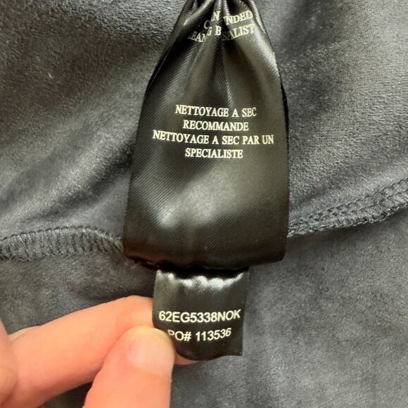 NWT BLANKNYC Women’s Faux Suede Hooded Drape Jacket Sz S Zip Pocket - Picture 5 of 8